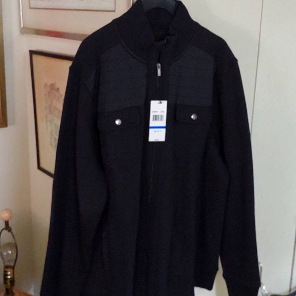 NWT means zip front sweater/jacket sz XL